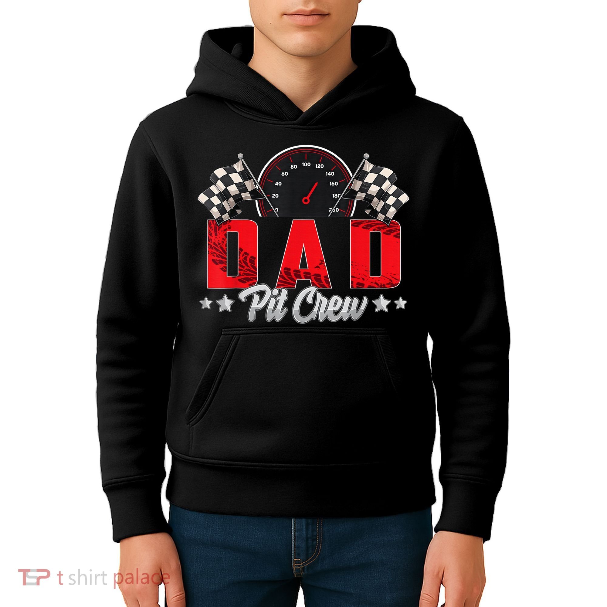 Race Car Birthday Party Racing Family Dad Pit Crew Kids Hoodie