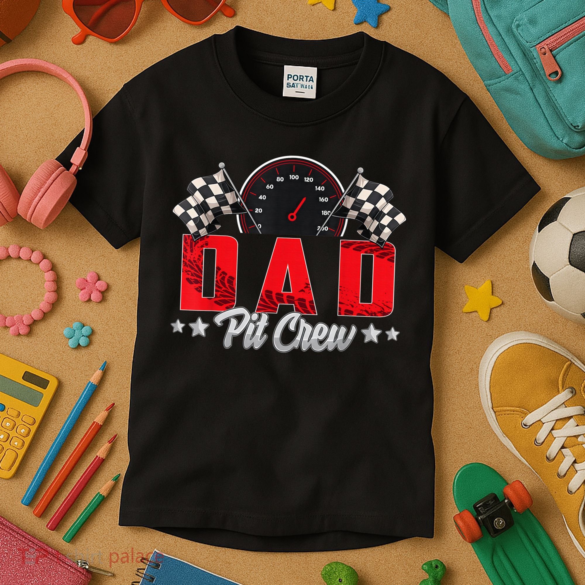 Race Car Birthday Party Racing Family Dad Pit Crew Kids T-Shirt