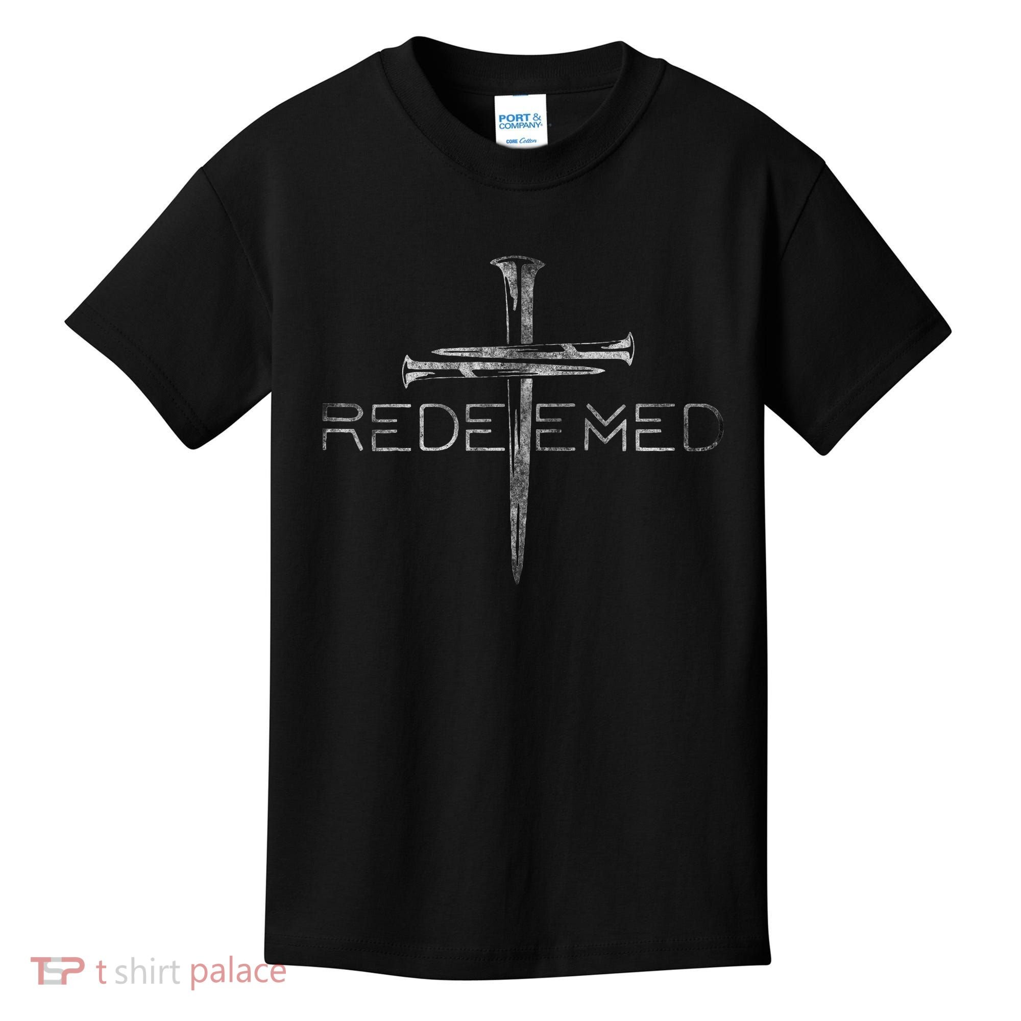 Redeemed Christian Bible Verse Cross Follower Christian Kids T-Shirt