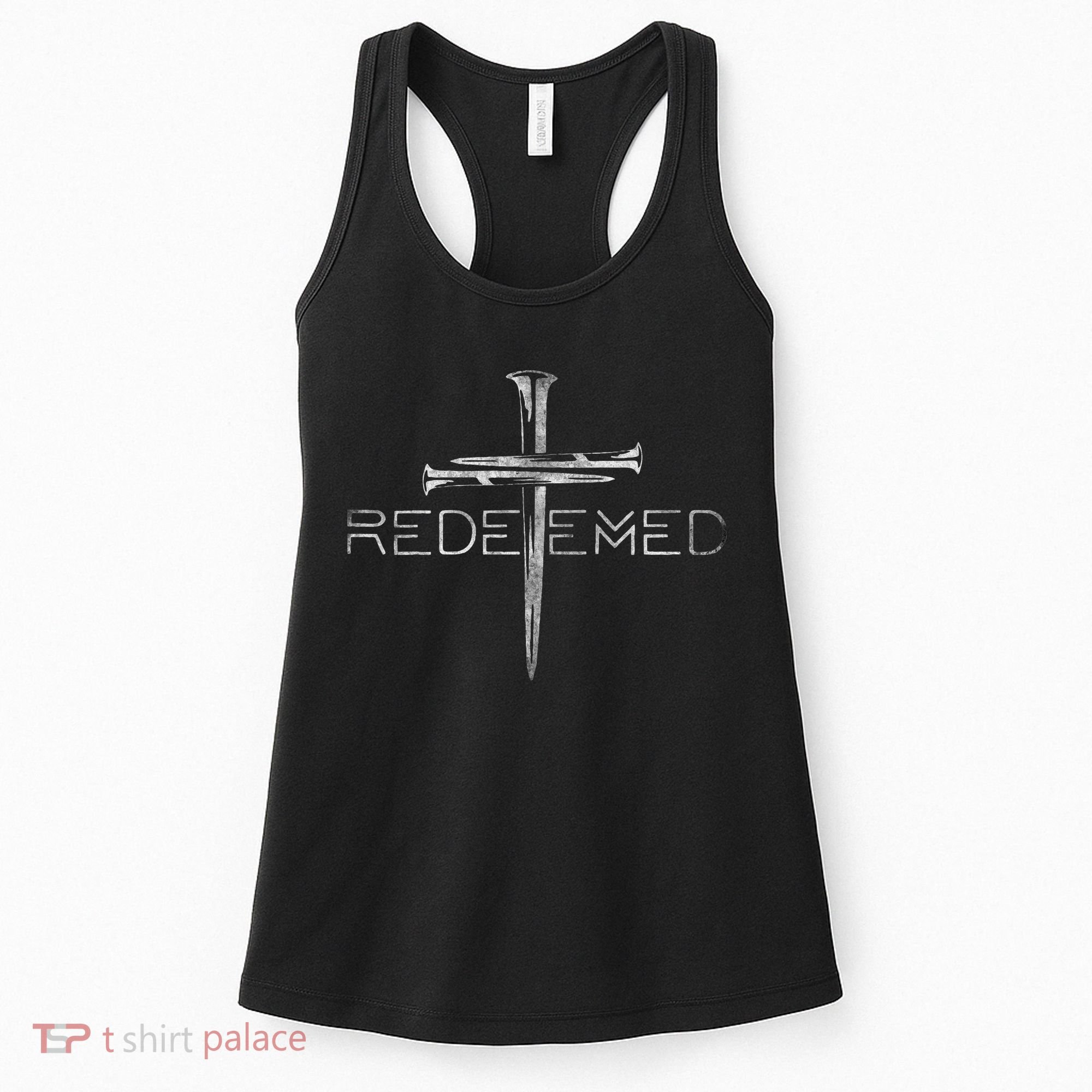 Redeemed Christian Bible Verse Cross Follower Christian Women's Tank Top
