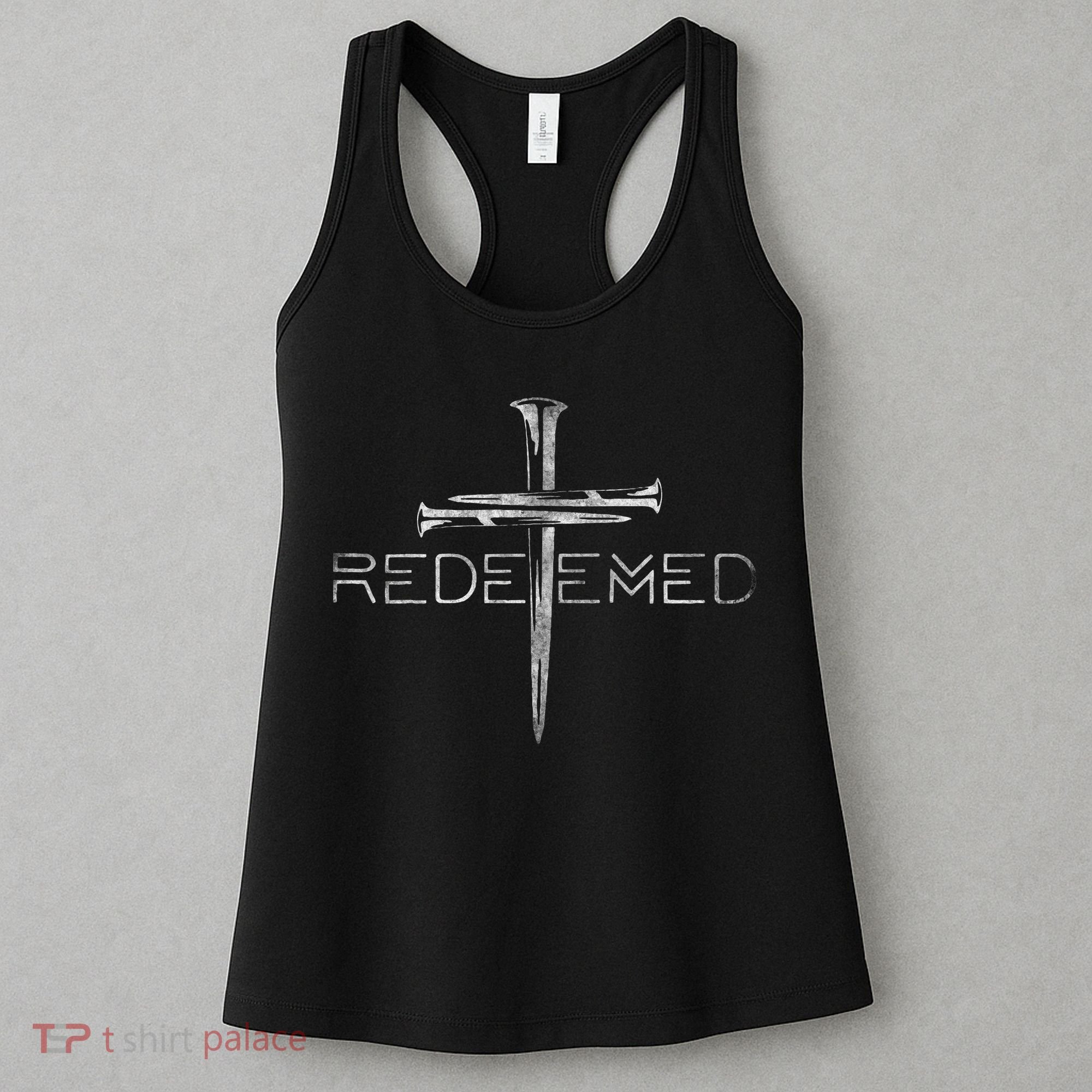 Redeemed Christian Bible Verse Cross Follower Christian Women's Tank Top