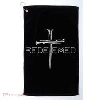 Redeemed Christian Bible Verse Cross Follower Christian Golf Towel thumb 0