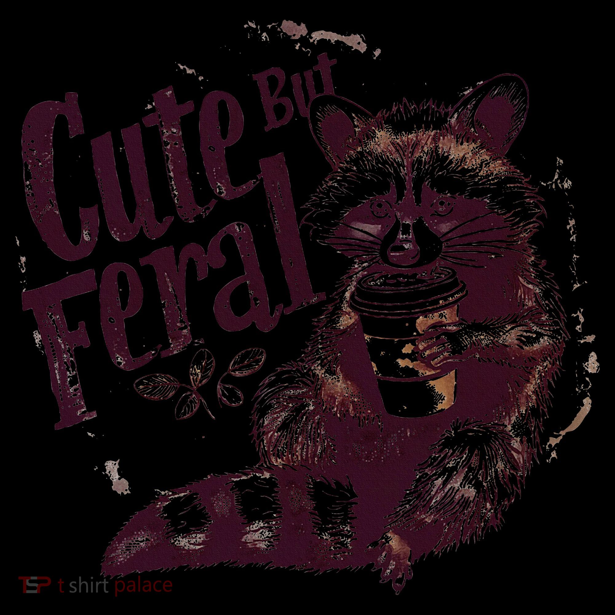 Raccoon Cute But Feral Kids Colorblock Raglan Jersey