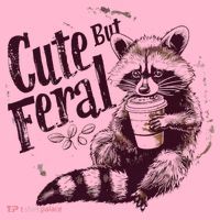 Raccoon Cute But Feral Coaster thumb 2