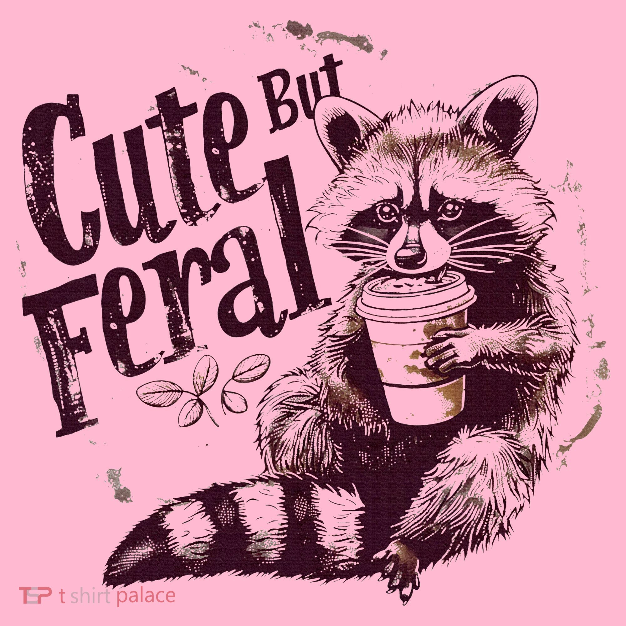 Raccoon Cute But Feral Coaster
