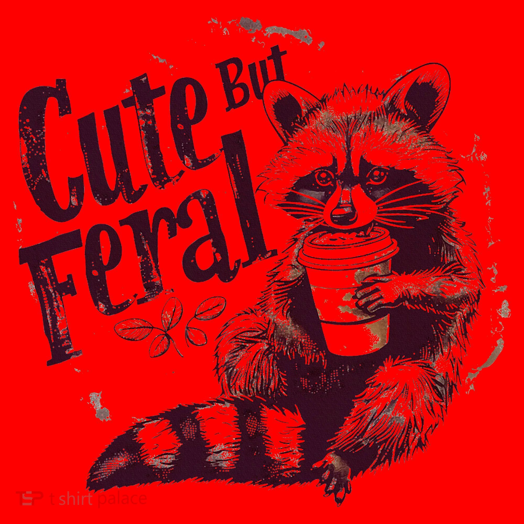 Raccoon Cute But Feral Santa Hat