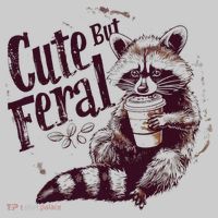 Raccoon Cute But Feral Kids Tie-Dye T-Shirt thumb 3