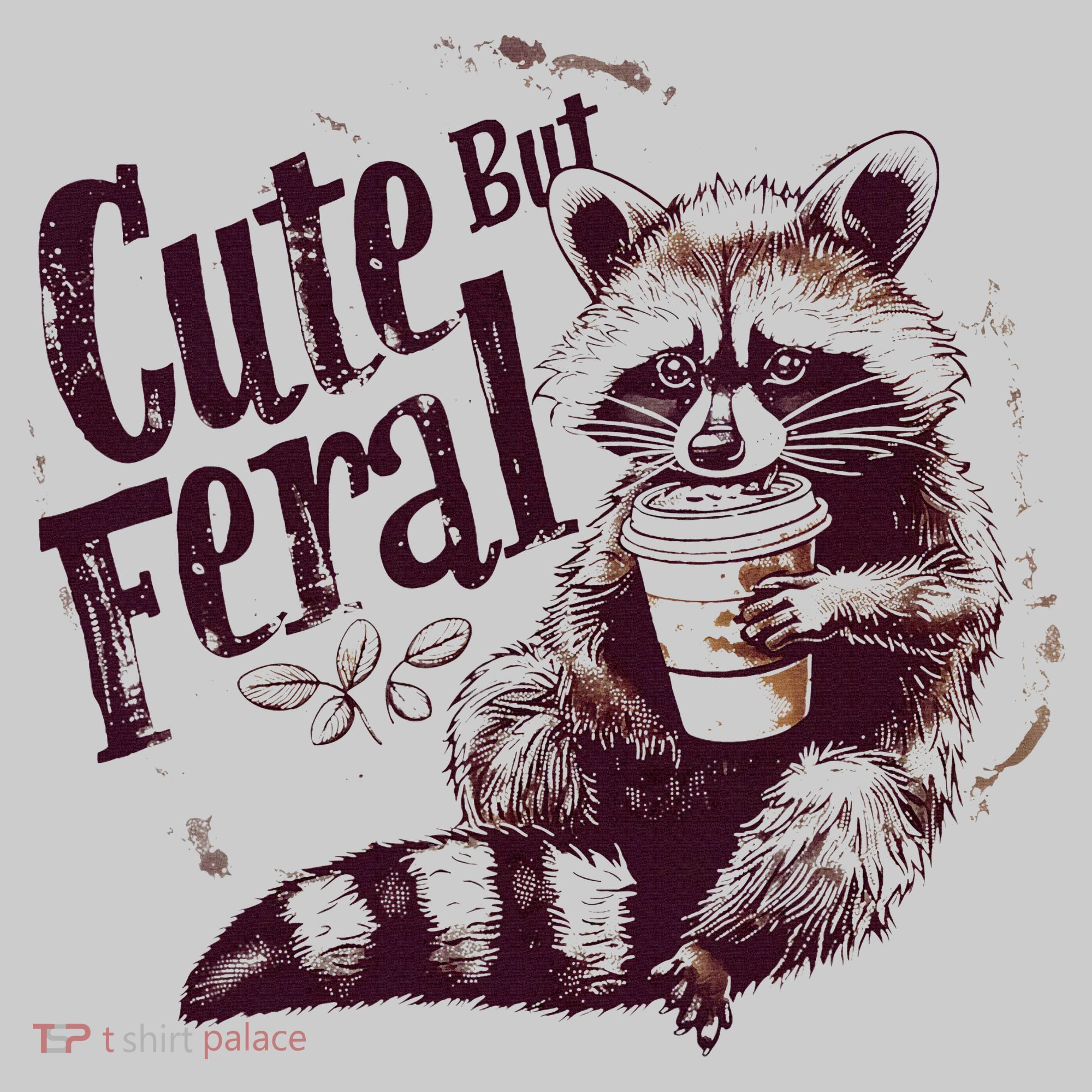 Raccoon Cute But Feral Kids Tie-Dye T-Shirt