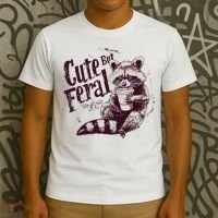 Raccoon Cute But Feral T-Shirt thumb 3