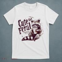 Raccoon Cute But Feral T-Shirt thumb 5
