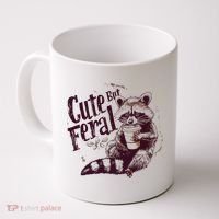 Raccoon Cute But Feral Coffee Mug thumb 0