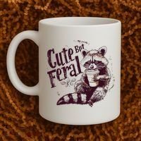 Raccoon Cute But Feral Coffee Mug thumb 2