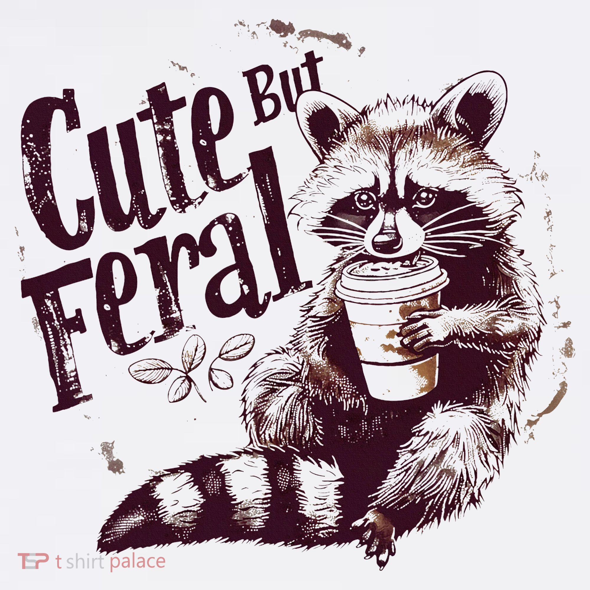 Raccoon Cute But Feral Mousepad