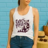 Raccoon Cute But Feral Women's Tank Top thumb 2