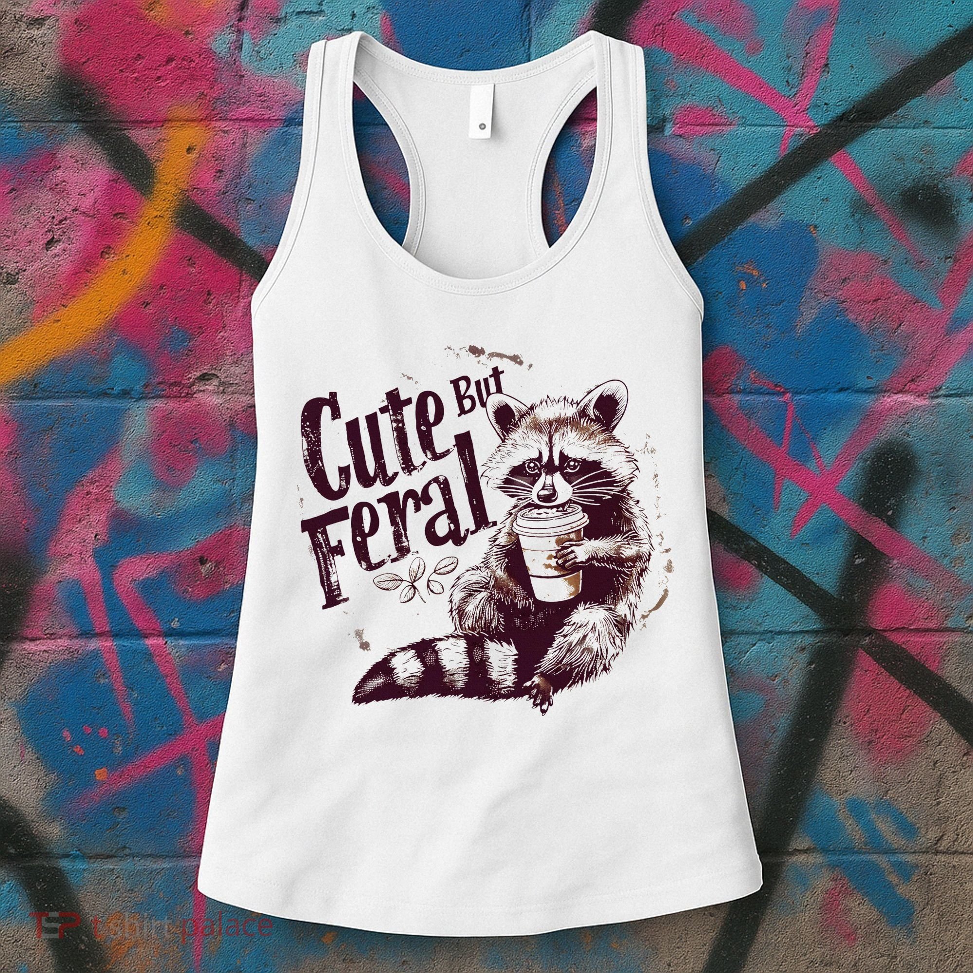 Raccoon Cute But Feral Women's Tank Top