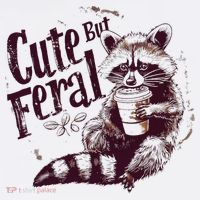 Raccoon Cute But Feral Baby Bodysuit thumb 2