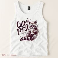 Raccoon Cute But Feral Tank Top thumb 2