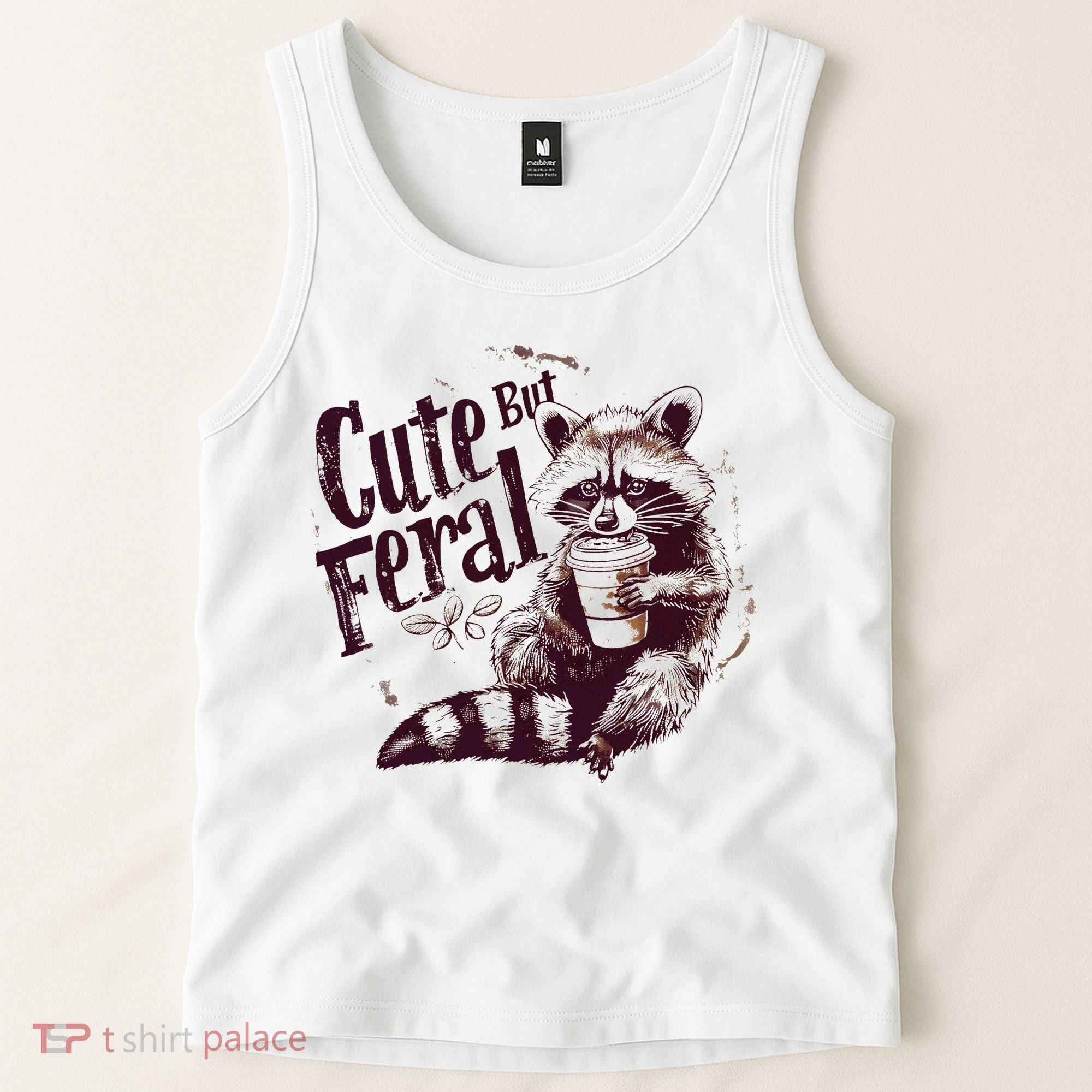 Raccoon Cute But Feral Tank Top