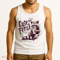 Raccoon Cute But Feral Tank Top thumb 3