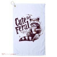 Raccoon Cute But Feral Golf Towel thumb 0