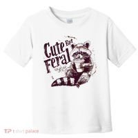 Raccoon Cute But Feral Toddler T-Shirt thumb 0