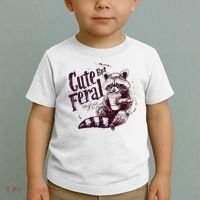 Raccoon Cute But Feral Toddler T-Shirt thumb 2