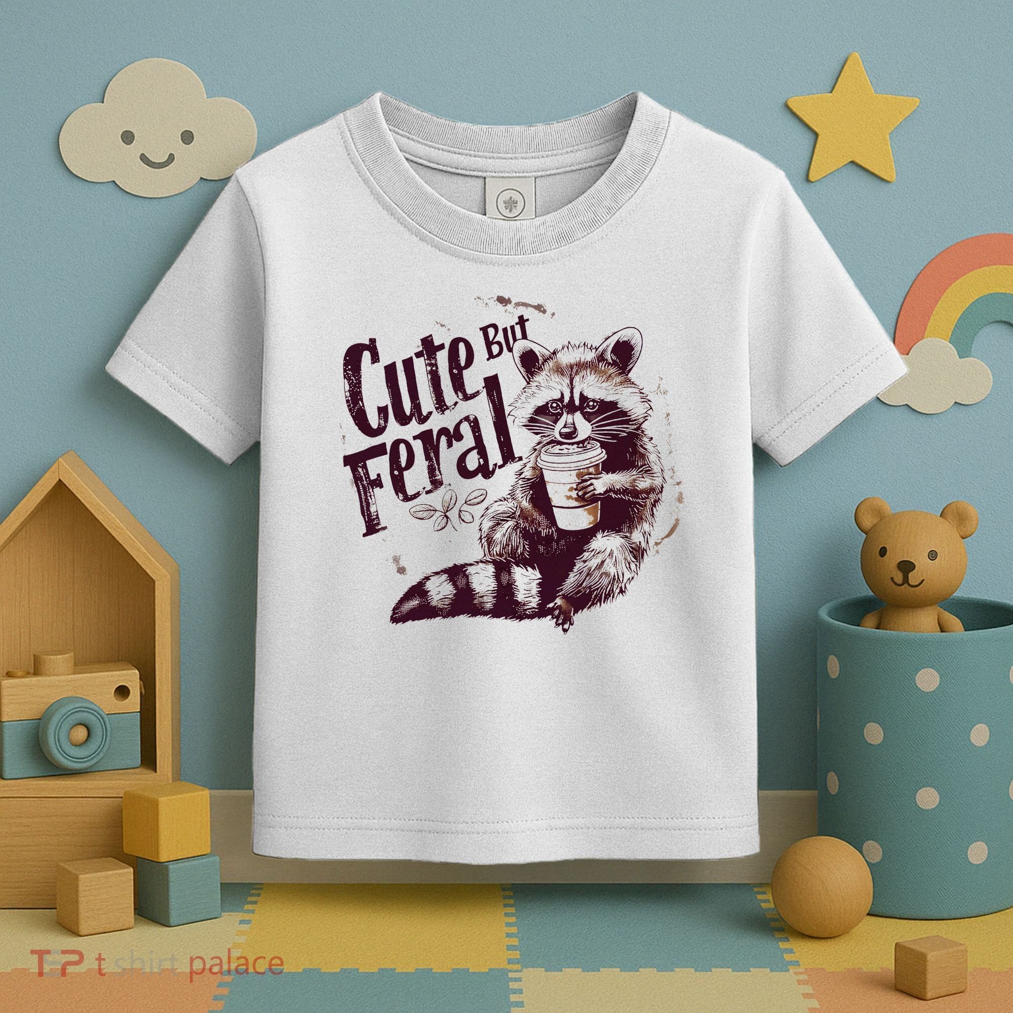 Raccoon Cute But Feral Toddler T-Shirt