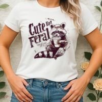 Raccoon Cute But Feral Women's T-Shirt thumb 2