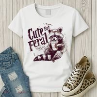 Raccoon Cute But Feral Women's T-Shirt thumb 3