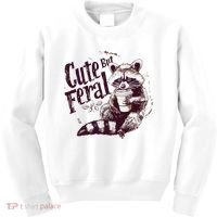 Raccoon Cute But Feral Kids Sweatshirt thumb 0