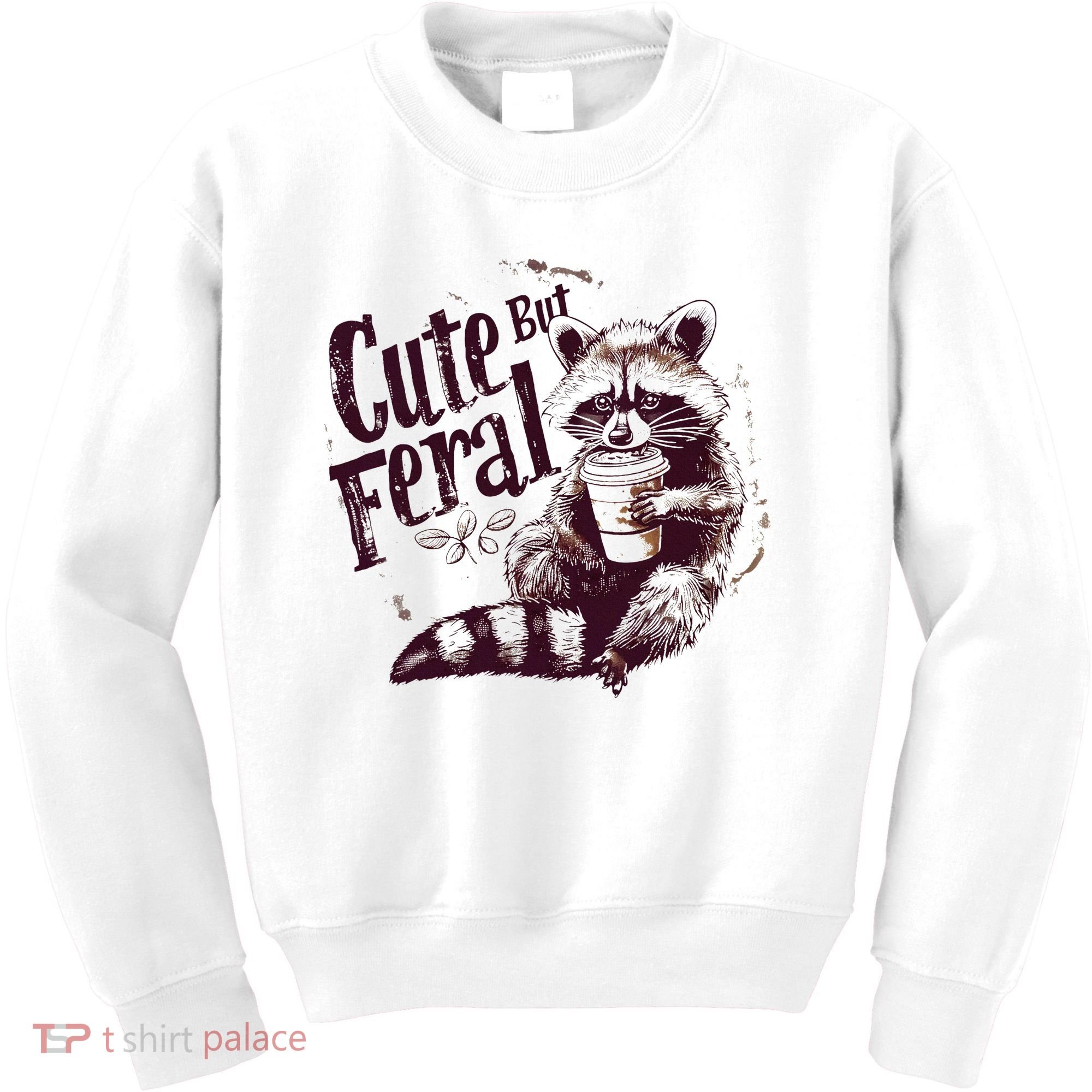 Raccoon Cute But Feral Kids Sweatshirt