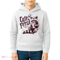 Raccoon Cute But Feral Kids Hoodie thumb 4