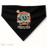 Retro Cartoon Bomb Nihilism Classic Fit Crew Neck Short Sleeve Black USA-Made Doggie Bandana thumb 0