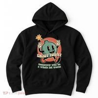 Retro Cartoon Bomb Nihilism Classic Fit Crew Neck Short Sleeve Black Hoodie thumb 0