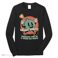 Retro Cartoon Bomb Nihilism Classic Fit Crew Neck Short Sleeve Black Long Sleeve Shirt thumb 0