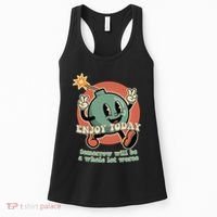 Retro Cartoon Bomb Nihilism Classic Fit Crew Neck Short Sleeve Black Women's Tank Top thumb 0