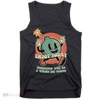 Retro Cartoon Bomb Nihilism Classic Fit Crew Neck Short Sleeve Black Tank Top thumb 0