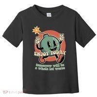 Retro Cartoon Bomb Nihilism Classic Fit Crew Neck Short Sleeve Black Toddler T-Shirt thumb 0