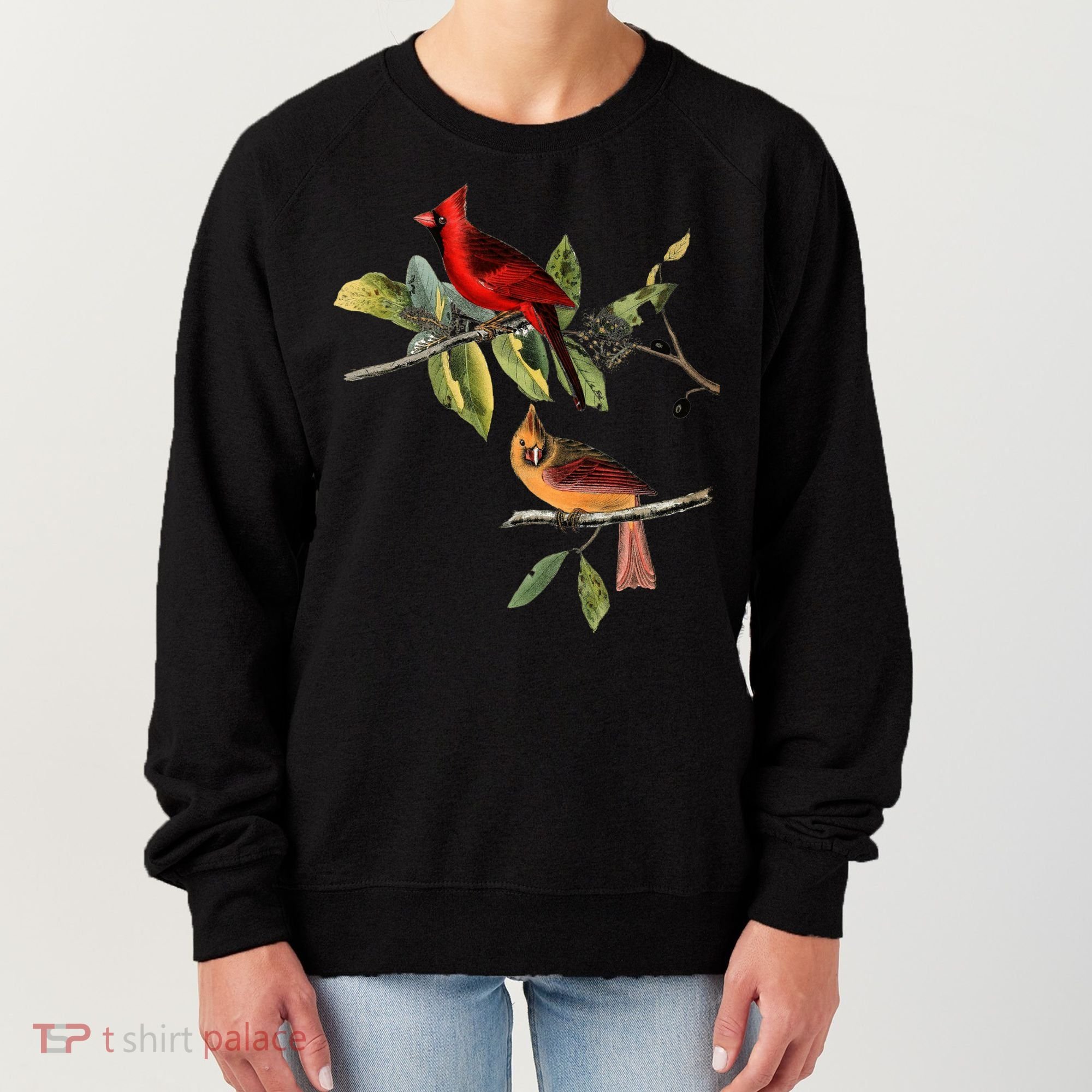 Red Cardinal Bird Male Female Gift For Cardinal Bird Lovers Gift Women's Sweatshirt