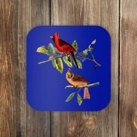 Red Cardinal Bird Male Female Gift For Cardinal Bird Lovers Gift Coaster thumb 0