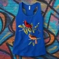 Red Cardinal Bird Male Female Gift For Cardinal Bird Lovers Gift Women's Tank Top thumb 3