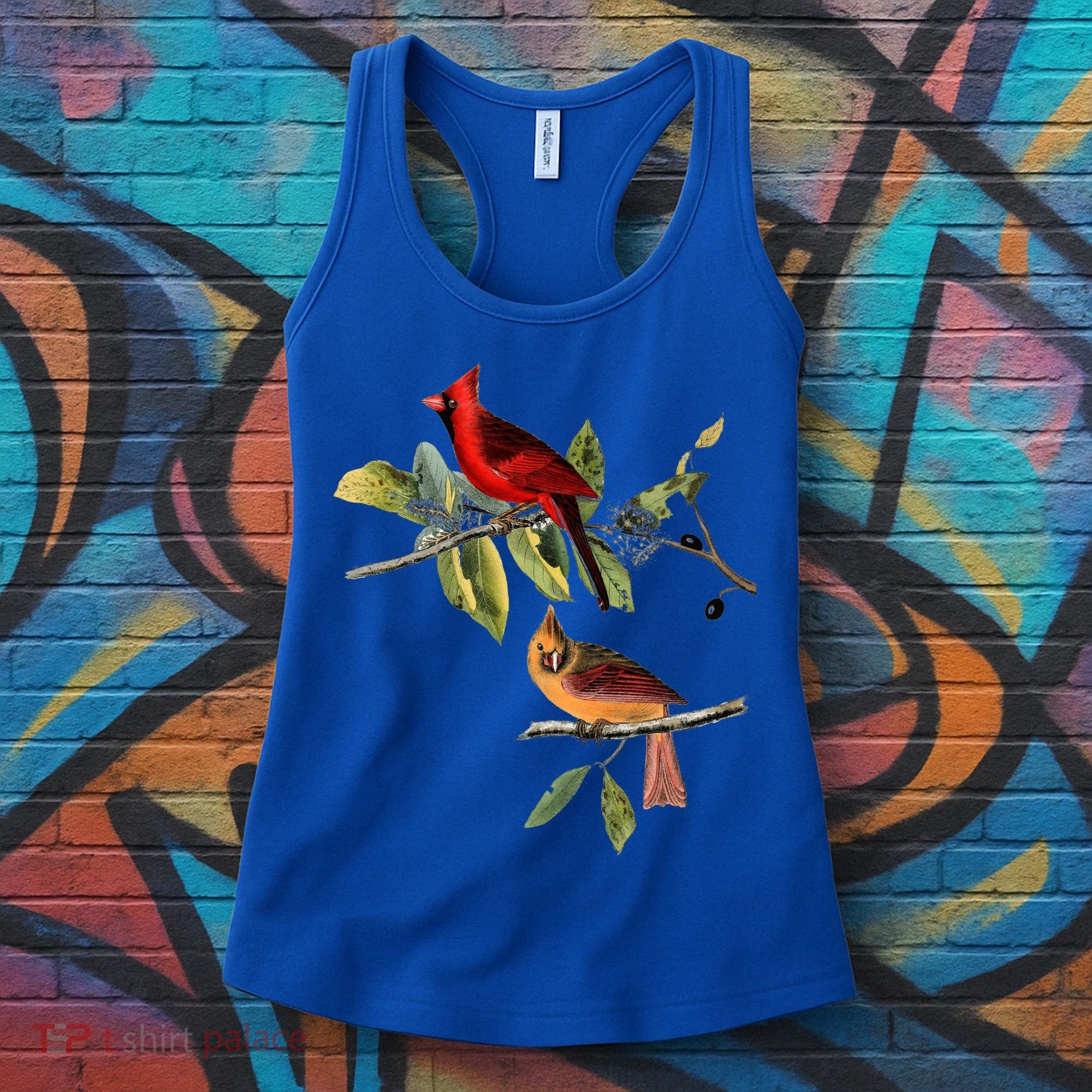 Red Cardinal Bird Male Female Gift For Cardinal Bird Lovers Gift Women's Tank Top