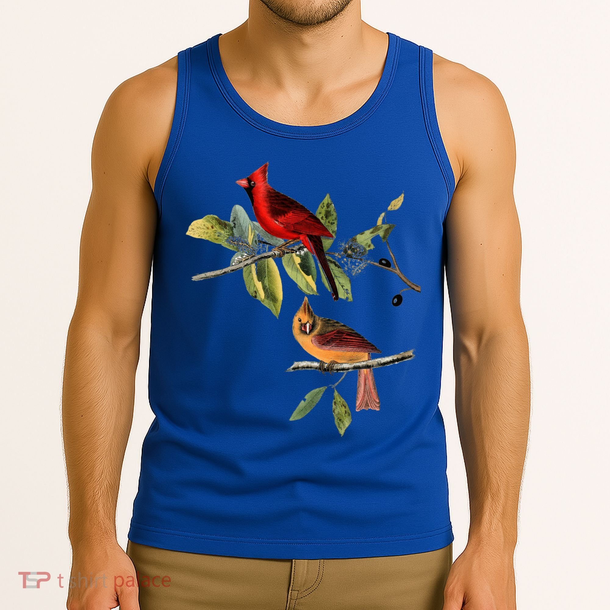 Red Cardinal Bird Male Female Gift For Cardinal Bird Lovers Gift Tank Top