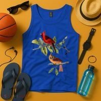 Red Cardinal Bird Male Female Gift For Cardinal Bird Lovers Gift Tank Top thumb 4