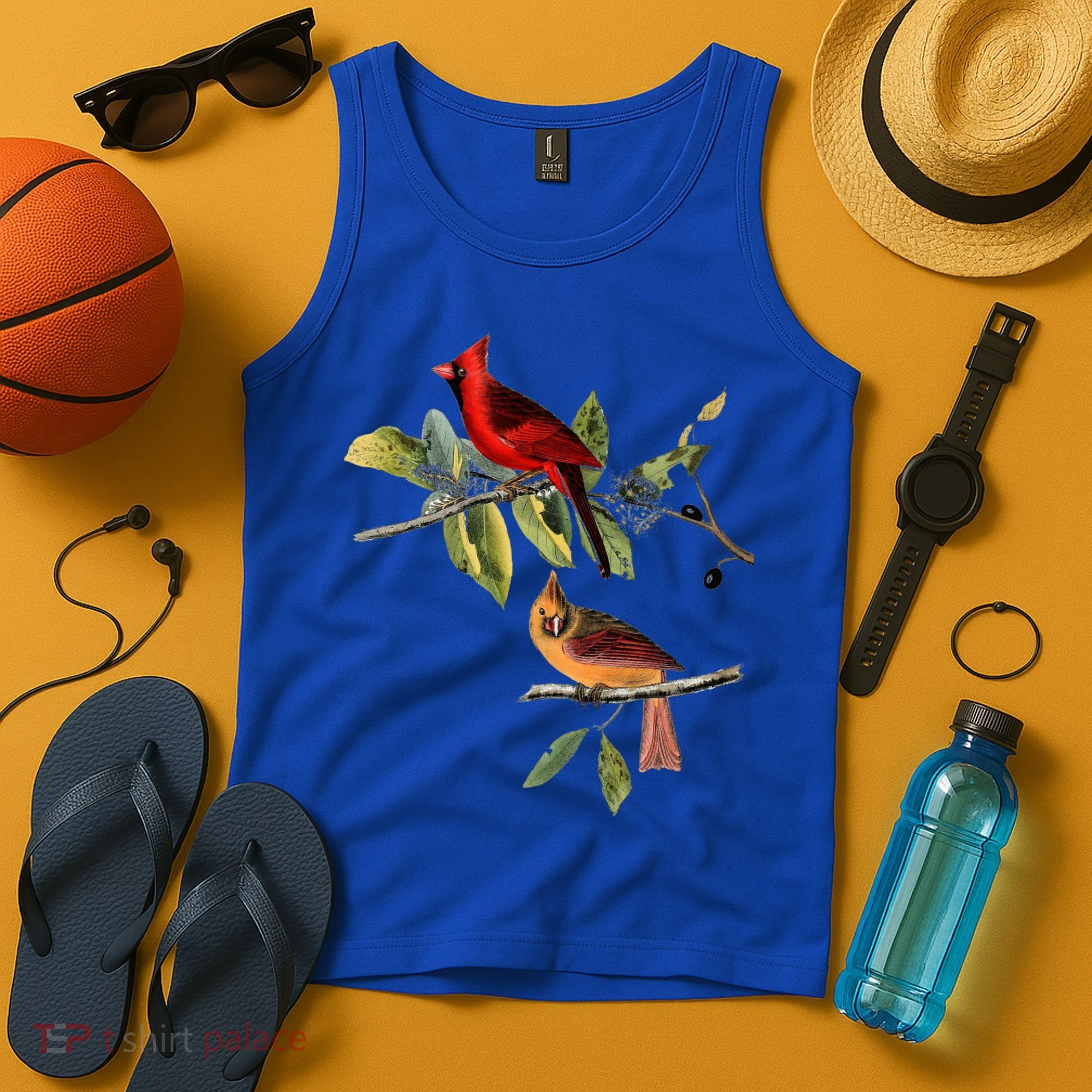 Red Cardinal Bird Male Female Gift For Cardinal Bird Lovers Gift Tank Top