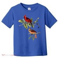 Red Cardinal Bird Male Female Gift For Cardinal Bird Lovers Gift Toddler T-Shirt thumb 0
