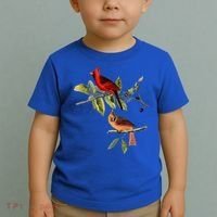Red Cardinal Bird Male Female Gift For Cardinal Bird Lovers Gift Toddler T-Shirt thumb 2