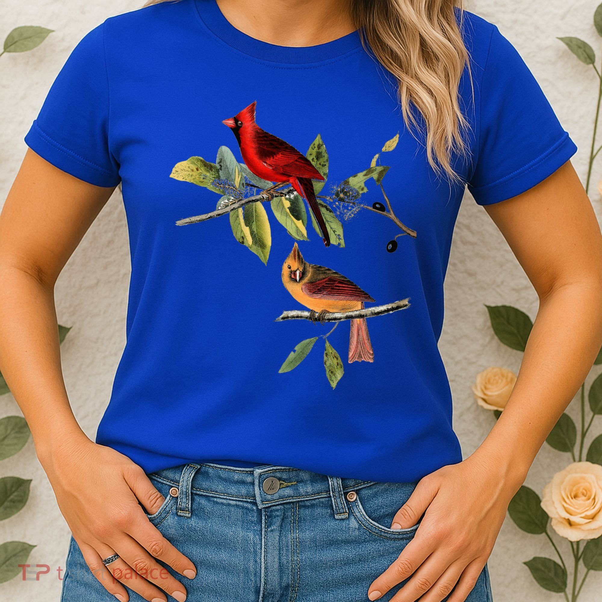 Red Cardinal Bird Male Female Gift For Cardinal Bird Lovers Gift Women's T-Shirt