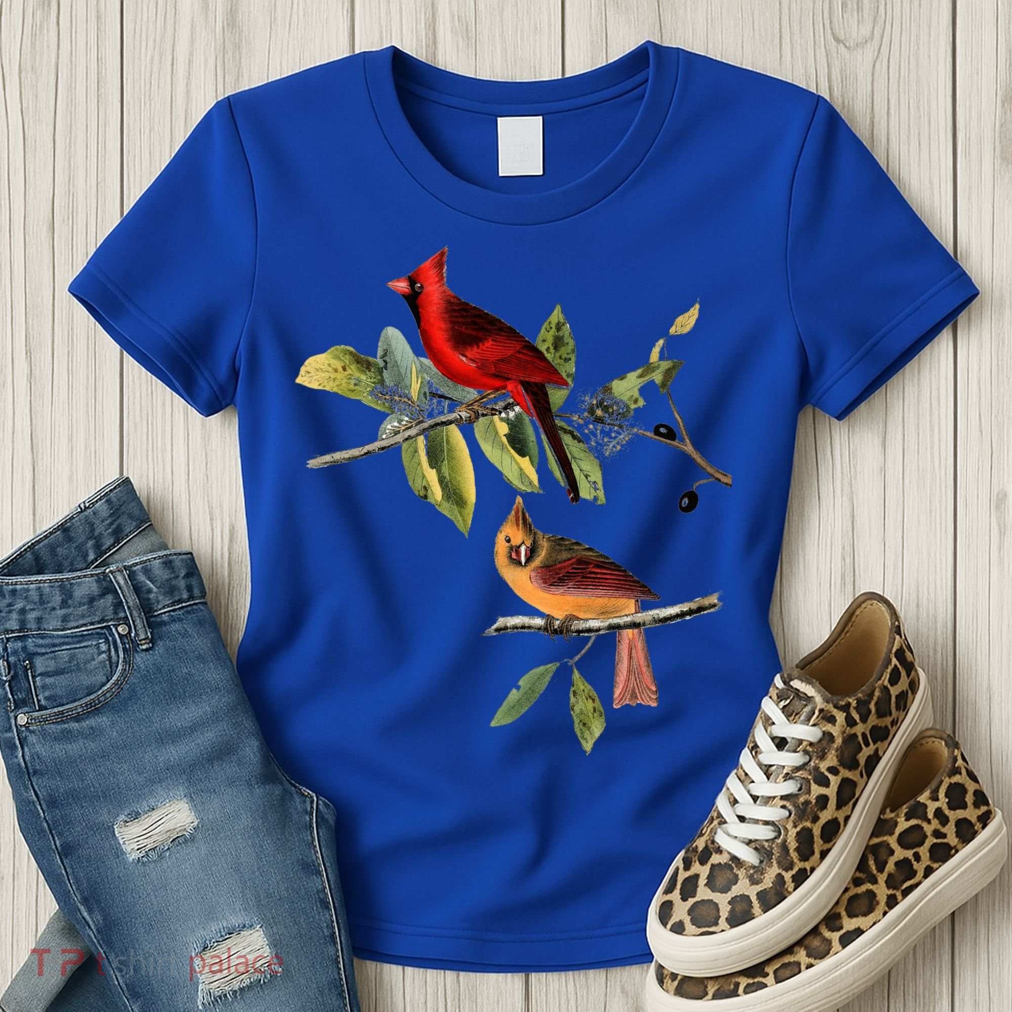 Red Cardinal Bird Male Female Gift For Cardinal Bird Lovers Gift Women's T-Shirt