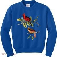 Red Cardinal Bird Male Female Gift For Cardinal Bird Lovers Gift Kids Sweatshirt thumb 0
